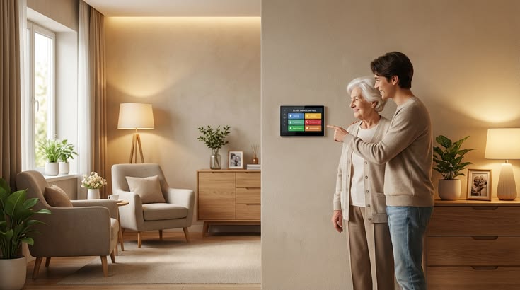 Camera da letto con luce soffusa e comfort