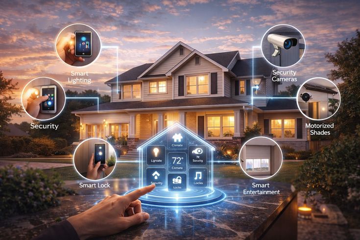 Ambiente domestico con scenari di luce e comfort